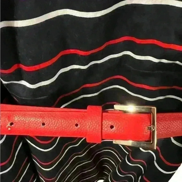 Tommy Hilfiger Red, White & Blue Striped Dress with Red Belt (Size 6) - Picture 4 of 8